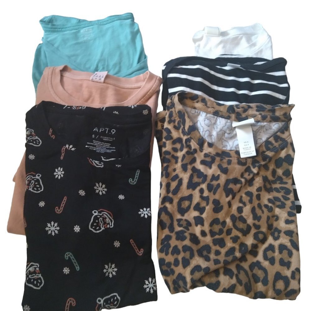 Old Navy H&M Etc Women's Small Short Sleeve Pullover Top Lot Of 6 Casual L17
